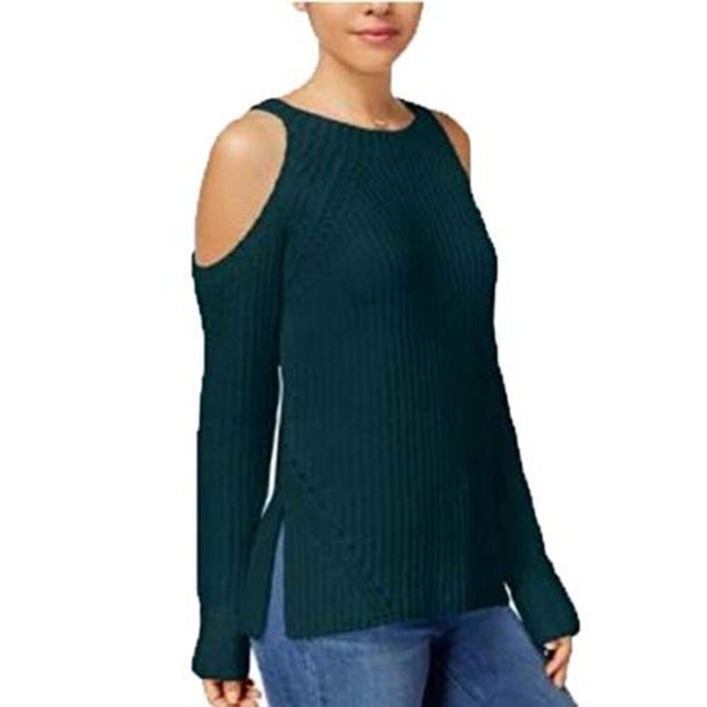 Hippie Rose Juniors Cold Shoulder Sweater